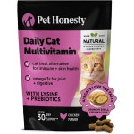 팻 어니스티 Pet Honesty 고양이 종합 비타민 씹는 간식 닭고기 180개 : The Button-