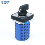 ZHUCO 회전식 다용도 전환 캠 스위치 패널 마운트, SZW26/LW26-20 0-9, 10 포지션 5 상 20A, 660V 제어, 64X64, 0-9.5 48X48mm... 