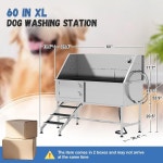 가정용 반려견 세탁소의 알보트 60 - 계단이 있는 XL 304 스테인리스강 욕조, 3단 Left Ramp 34 Inch : 서초직구환희