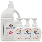 아이깨끗해 대용량 핸드워시 리필 손세정제 4L + 공용기490ml 3개 거품비누 버블 핸드솝 : 지엑스몰