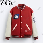 ZARA 자라 바시티자켓 그래픽 패치 야구점퍼 레드 : 유로핏