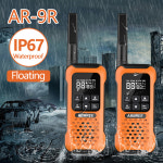 Orignal 2Pcs ABBREE AR-9R 방수 무전기 IP67 FRS/PMR 장거리 캠핑 플로팅 카약 스키 라디오 : 옴니비즈6