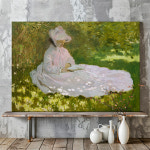 클로드 모네 인테리어 명화 작품 봄철 18호 70x50cm 캔버스액자 : 프레임아트