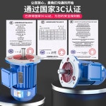 전동기 삼상 구리 3상 비동기 모터 380V 완전 단상유도전동기 삼상모터 속도조절 37 3상0.37KW-4극/1400회전/14축 : 젤블몰