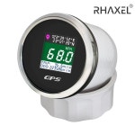 RHAXEL-디지털 GPS 속도계 85mm 주행 999.9 노트 MPH Km/h 자동차 밴 12V 24 v용 경도 포함 : 쿠모모 스토어