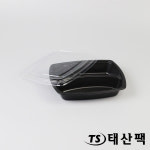 JB-033A 3칸 반찬용기 세트 800개 음식포장 도시락용기(검정) : 태산팩