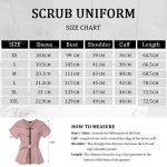 SPA 유니폼 미용사 네일 스타일리스트 작업복, 반팔 셔츠, 스크럽 탑, 여성 반려동물 상점, 약국, 치과 클리닉 : 바다글로벌2