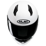 HJC 홍진 C10 솔리드 화이트 풀페이스 넓은시야 바이크 오토바이 헬멧 : 모토플러스
