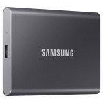 삼성전자 포터블 외장 SSD T7 USB 3.2 Gen2 2TB 타이탄 그레이 MU-PC2T0T/WW + 삼성정품로고파우치 : 스팟존