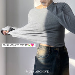 레이어드티 기본티 기모크롭티 : muss:3