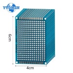 PCB기판 화이트 PCB 양면 보드 기판 옐로우 키트 블루 회로 4X6CM DIY 개 파란 : 솔태마켓