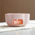 [다도 티워머] 예향원 핸드메이드 쁘띠 베이비핑크 매화 도자기 워머 E-10328 : 예향원