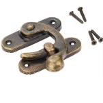 엔틱 잠금장치 레트로 잠금 고리 걸쇠 나무 보석 가방 상자 장식 자물쇠 (A0387) : 꼬슈 COSSU