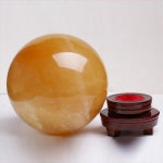 개업 가정 장식 거실 공예 아이디어를 위한 자연 노란색 풍수 행운의 수정구슬 : 쓔가