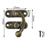 엔틱 잠금장치 레트로 잠금 고리 걸쇠 나무 보석 가방 상자 장식 자물쇠 (A0387) : 꼬슈 COSSU