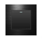 DepoGuye UK/EU 1Gang 2way 로커 스위치 250V 16 임베디드 조명 브러시 드 알루미늄 국제 범용 패널 86mm black 220V CN 표준... 