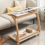 썬즈봉봉 각도조절 사이드테이블 우드화이트 거실사이드테이블 : 썬즈봉봉