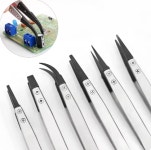 고품질 정전기 방지 핀셋 반도체 주얼리 정밀 작업 도구 다꾸 공예 집게 (A0410) : 꼬슈 COSSU