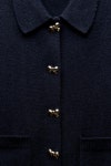 ZARA 자라 여성 라펠 칼라 리본 버튼 니트 재킷 2142272 2142/272 : 연도다미