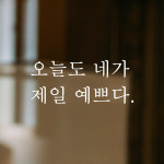 레터링 스티커 오늘도 네가 제일 예쁘다 검정S : 어썸투데이