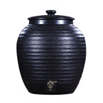 항아리정수기 도자기 옹기 물통 항아리 물독 찻집 수도꼭지 술항아리 디스펜 1 12리터 천목흑 양수기 단수통 : 구름도사1