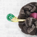 한복비녀 미려 /말라카이트원석 /전통비녀18.7cm /헤어장신구 : 아모시아