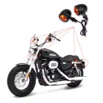 오토바이 LED 방향지시등 후미등 앰버 점멸등 테일 라이트 램프 2P (A0538) : 꼬슈 COSSU