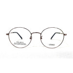 VENKO 벤코 국산 메탈 안경테 작은얼굴 동글이 알작은안경 V072 브라운 : OPTICAL MANIA