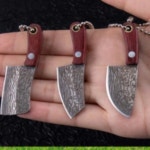 미니어처 나이프 팬던트 키링 키체인 열쇠 고리 (A0578) : 용천삼리