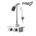 프레오 선반형 벽붙이 자동개폐 입식 샤워수전 크롬 욕실 샤워기수전 P9023 파이프매립 : 바스드라이버