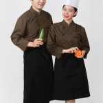 [ UFC70WB ] 브라운B/갈색B/양옆구리/3D망사/3선/요리사복/조리사복/셰프의상/쿡복/식품회사/공장/긴팔/위생복/가운 : 유니폼닷컴 티셔츠닷컴