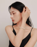 제이비끄 | [시후주얼리] 8mm 크리스탈진주 실버볼 팔찌 EC361Bc : 시후주얼리