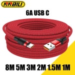 휴대폰 원플러스 계량기 데이터 NNBILI 슈퍼 6A C USB 타입 LEECO 5 케이 Red 1m : 토탈이커12