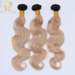 Honey Blonde Ombre 인모 번들, 클로저 포함, HD 레이스 애쉬 블론드 3 어두운 뿌리, 1B 27 : 누누마켓스