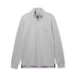 [U.S. POLO ASSN.] 프렌치립 하프넥 여성_화이트그레이 : Kaitz