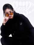 그르르 스트릿 오버핏 후드티 상의 하의 세트 셋업 절개 블랙 그레이 키링 : GRRR-그르르