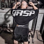 GASP 머슬핏 반팔티 보디빌딩 루즈핏 트레이닝 라운드 가스프 블랙 클래식 S 140-160근 : 퍼플피치s