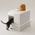 딩동펫 고양이 하얀집 후드형 화장실 : 딩동펫