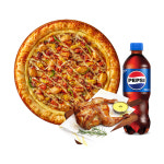 [피자에땅] 피치세트R 매콤 치킨 바베큐 피자R+훈제치킨+콜라500ml : 슈퍼콘
