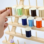 실패꽂이정리대실타공판미싱정리공예재봉실 60축 케이블 스탠드 (소나무 모델) : 꿈꾸는 애리네