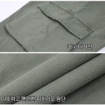 겨울 남성 기모 카고 건빵 와이드 통 일자 스트링 조거 밴딩 면 청 바지 팬츠 DE053 : gaury