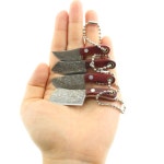 미니어처 나이프 키링 열쇠고리 피규어 펜던트 가죽커버 미니 중식도 미니칼 (A0578) : 꼬슈 COSSU