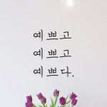 감성 손글씨 레터링 스티커 예쁘고 예쁘고 예쁘다 검정S : 어썸투데이