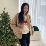 둥글 뽀글리 덤블 퍼 라운드자켓(5color) : 44 어패럴