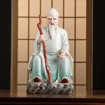 세라믹 의학 왕 SIMIAO 성 동상 보살 ZHENREN 약국 예배 가정용 가구 : 쓔가