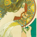 명화 케이스 2586 Primrose (1899) Alphonse Mucha 알폰스 무하 - 프림로즈 아르누보 스타일 인물화 아이폰XS하드 : Bergamot