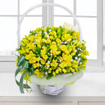 로맨틱 후리지아 TFA122 대형꽃바구니 미니꽃바구니  생일축하꽃바구니 사랑고백꽃바구니 기념일꽃바구니 어버이날꽃바구니 당일 꽃바구니... 