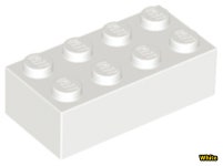 레고 브릭 Brick 2 x 4 3001 White : 아이엠브릭