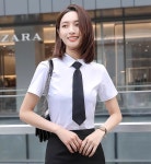 여성 주름방지 링클프리 셔츠 오피스 여자 롱 반팔 쿨비즈룩 남녀 매니저 작업복 출근 정장 하정제 : 라포디드