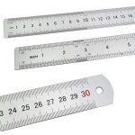 알루미늄 자 30cm 눈금 직자 센치 인치 제도 쇠자 : 미랜드몰